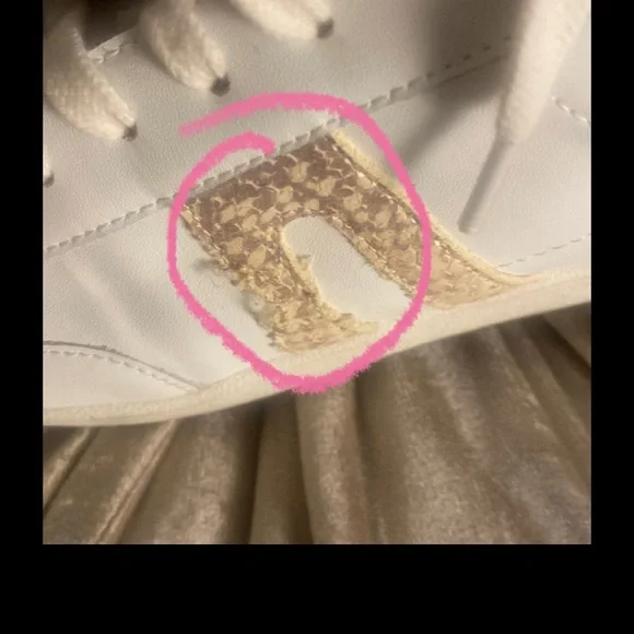 🎀 Lucky Brand Hinta Sneakers Women's Size 8 White Gold Leather Athletic Shoes - Picture 7 of 12